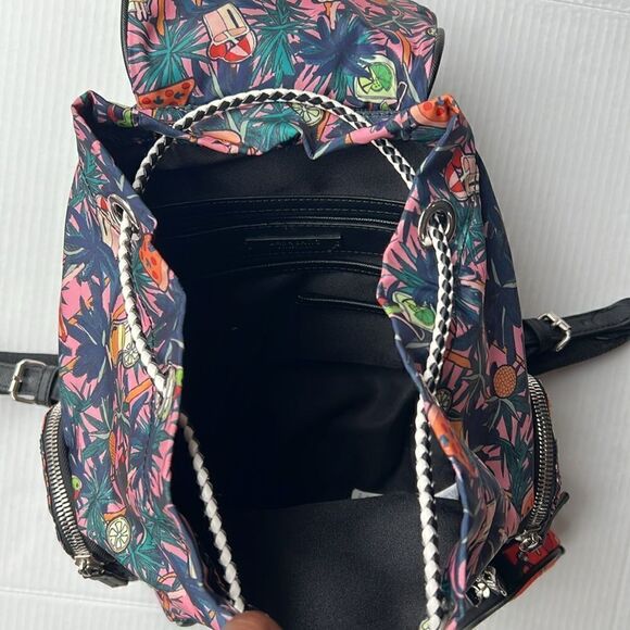 Zara Dark Floral Jungle Print Backpack - Picture 13 of 15